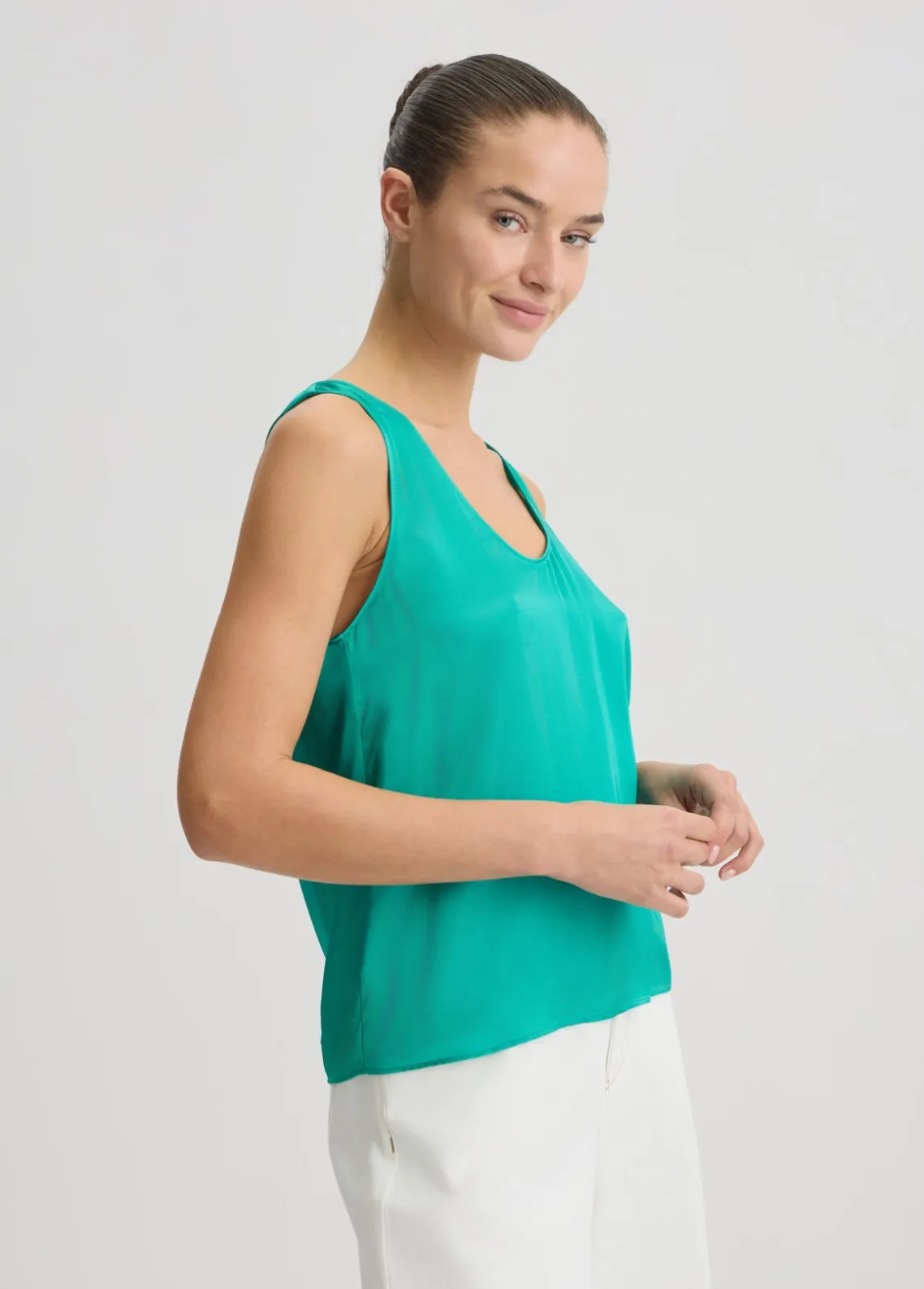 Liu Jo Top de satén-Mujer Camisetas Y Tops