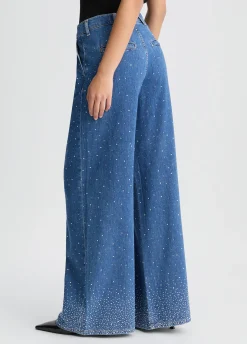 Liu Jo Vaqueros acampanados con strass-Mujer Vaqueros Campana