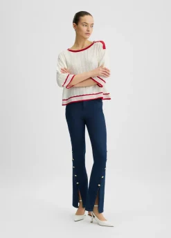 Liu Jo Vaqueros acampanados con botones-Mujer Bootcut