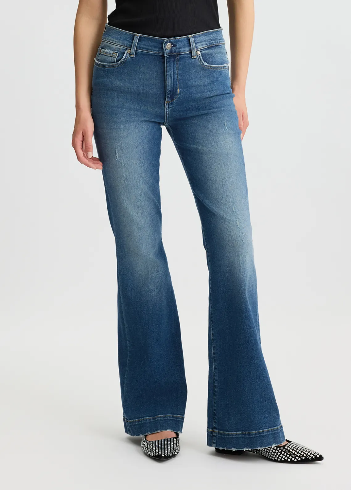 Liu Jo Vaqueros acampanados de talle alto-Mujer Bootcut