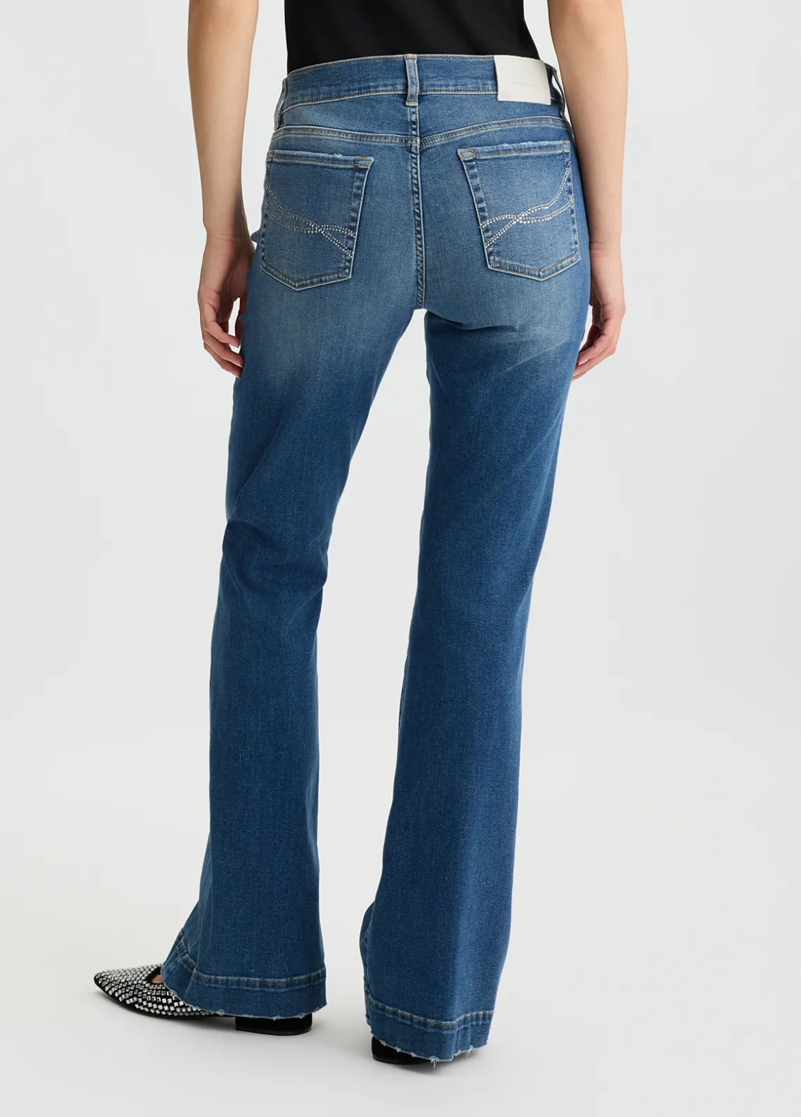 Liu Jo Vaqueros acampanados de talle alto-Mujer Bootcut