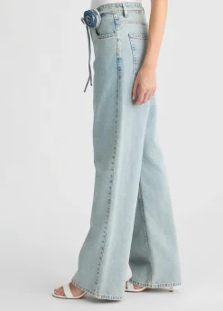 Liu Jo Vaqueros baggy de algodón-Mujer Vaqueros Rectos