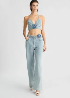 Liu Jo Vaqueros baggy de algodón-Mujer Vaqueros Rectos