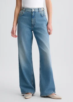Liu Jo Vaqueros baggy de talle alto-Mujer Vaqueros Rectos