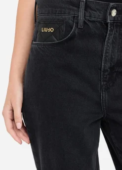 Liu Jo Vaqueros boyfriend con bolsillo acolchado-Mujer Vaqueros Rectos