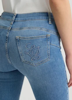 Liu Jo Vaqueros ceñidos con strass-Mujer Vaqueros Pitillo