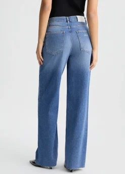 Liu Jo Vaqueros de pernera ancha de algodón-Mujer Vaqueros Rectos