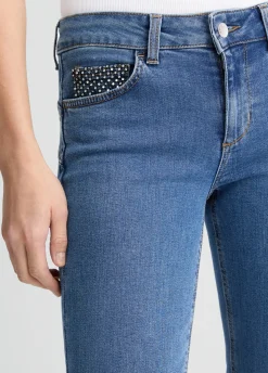 Liu Jo Vaqueros entallados con strass-Mujer Vaqueros Pitillo