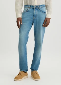 Liu Jo Vaqueros entallados de algodón efecto desgastado-Hombre Jeans