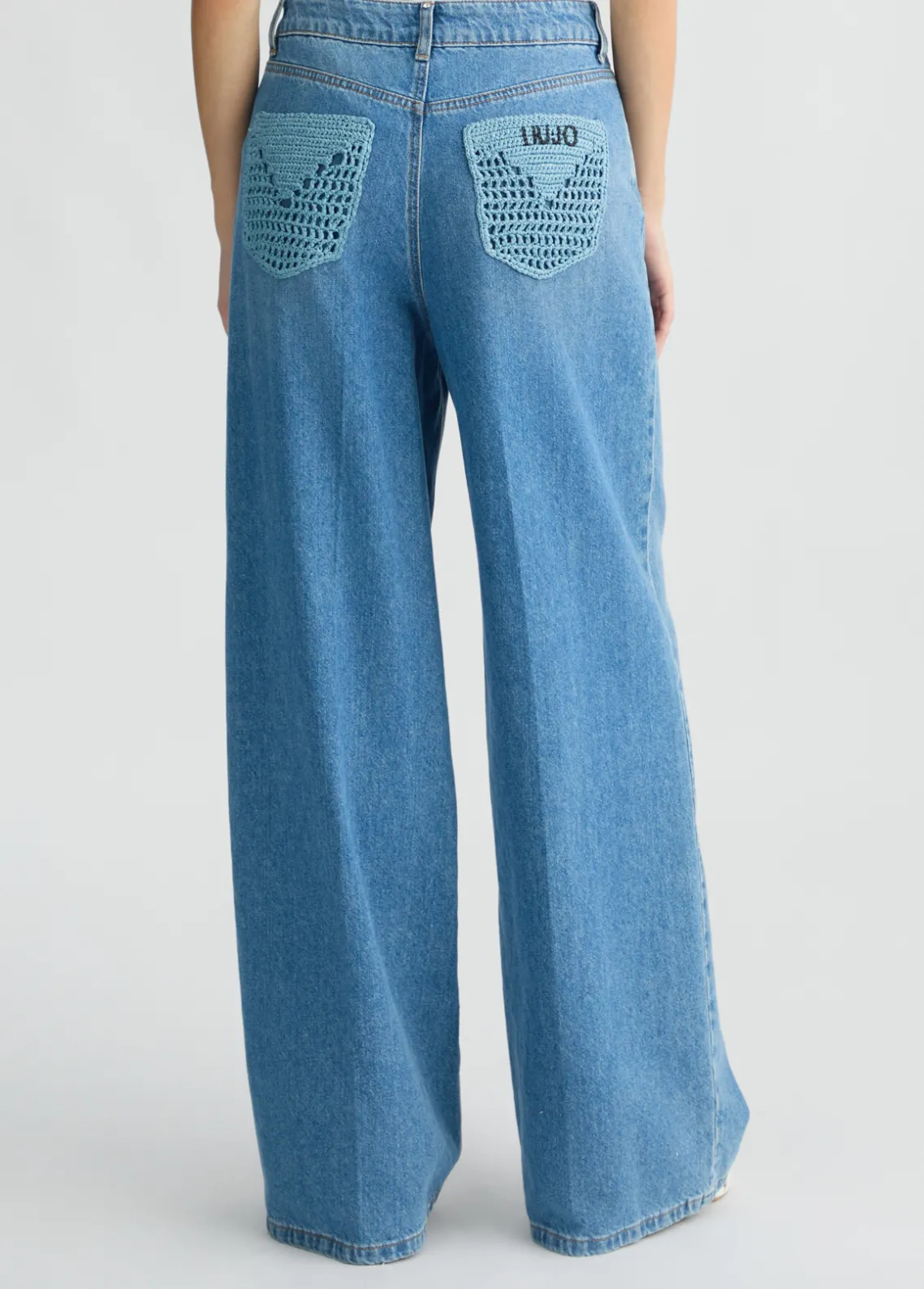 Liu Jo Vaqueros flare con bolsillos de crochet-Mujer Vaqueros Campana