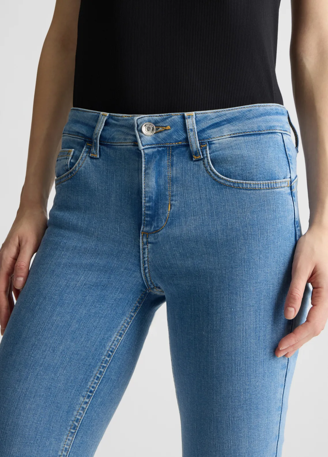 Liu Jo Vaqueros hasta la pantorrilla-Mujer Vaqueros Slim
