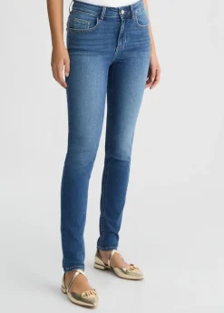 Liu Jo Vaqueros pitillo azules con strass-Mujer Vaqueros Pitillo