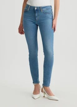 Liu Jo Vaqueros pitillo Bottom Up con strass-Mujer Vaqueros Pitillo