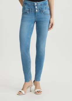 Liu Jo Vaqueros pitillo de talle alto-Mujer Vaqueros Slim