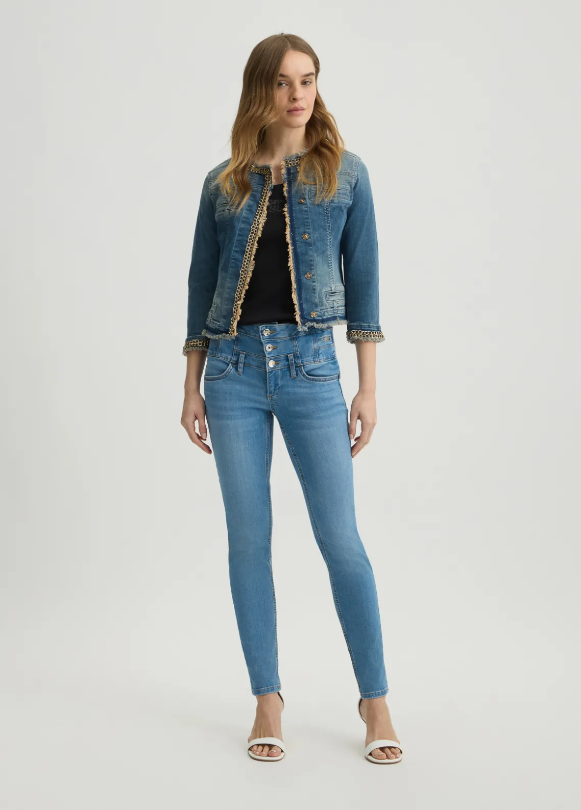 Liu Jo Vaqueros pitillo de talle alto-Mujer Vaqueros Slim