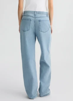 Liu Jo Vaqueros rectos azul claro con charm decorativo-Mujer Vaqueros Rectos