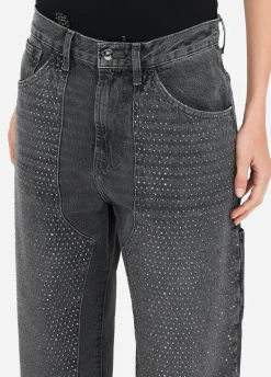Liu Jo Vaqueros rectos con strass-Mujer Vaqueros Slim