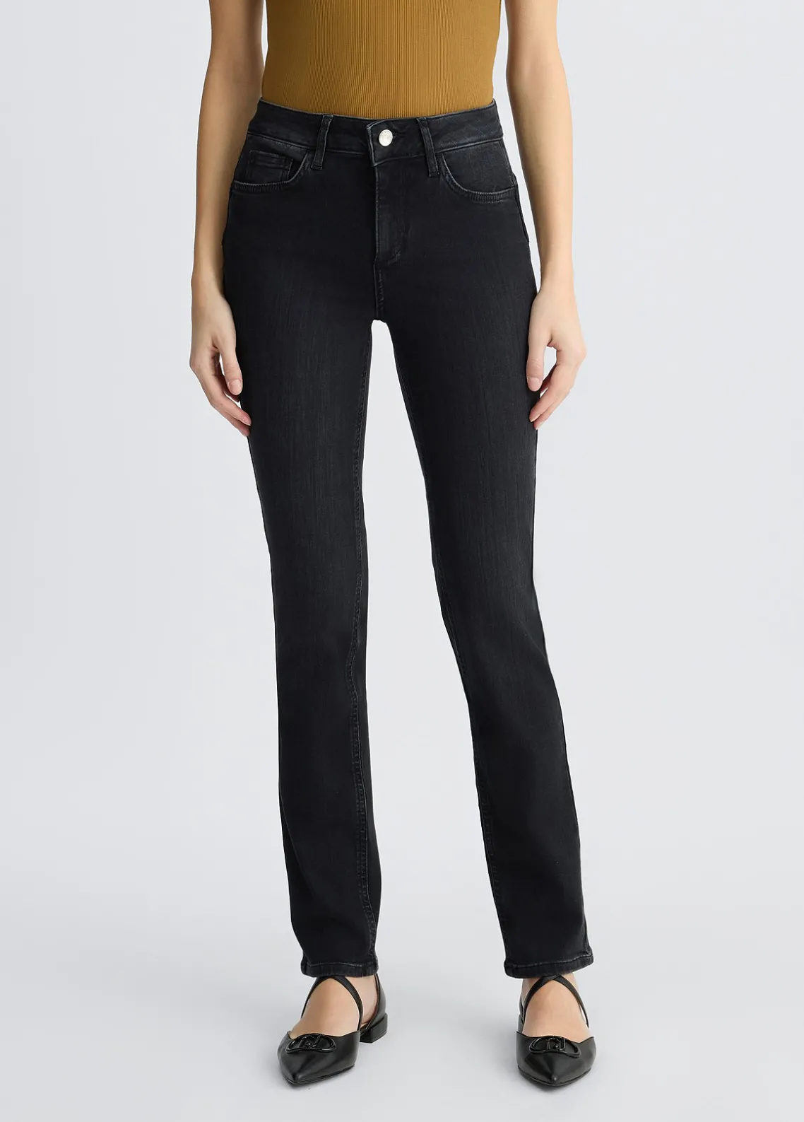 Liu Jo Vaqueros slim fit con strass-Mujer Vaqueros Slim
