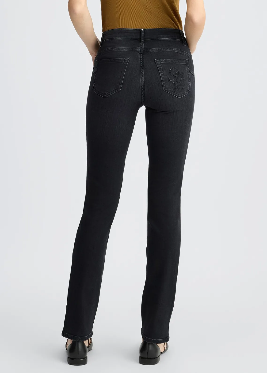 Liu Jo Vaqueros slim fit con strass-Mujer Vaqueros Slim