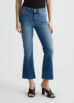 Liu Jo Vaqueros tobilleros acampanados-Mujer Vaqueros Slim