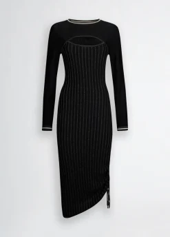 Liu Jo Vestido asimétrico de punto-Mujer Cárdigans Y Jerséis|Vestidos