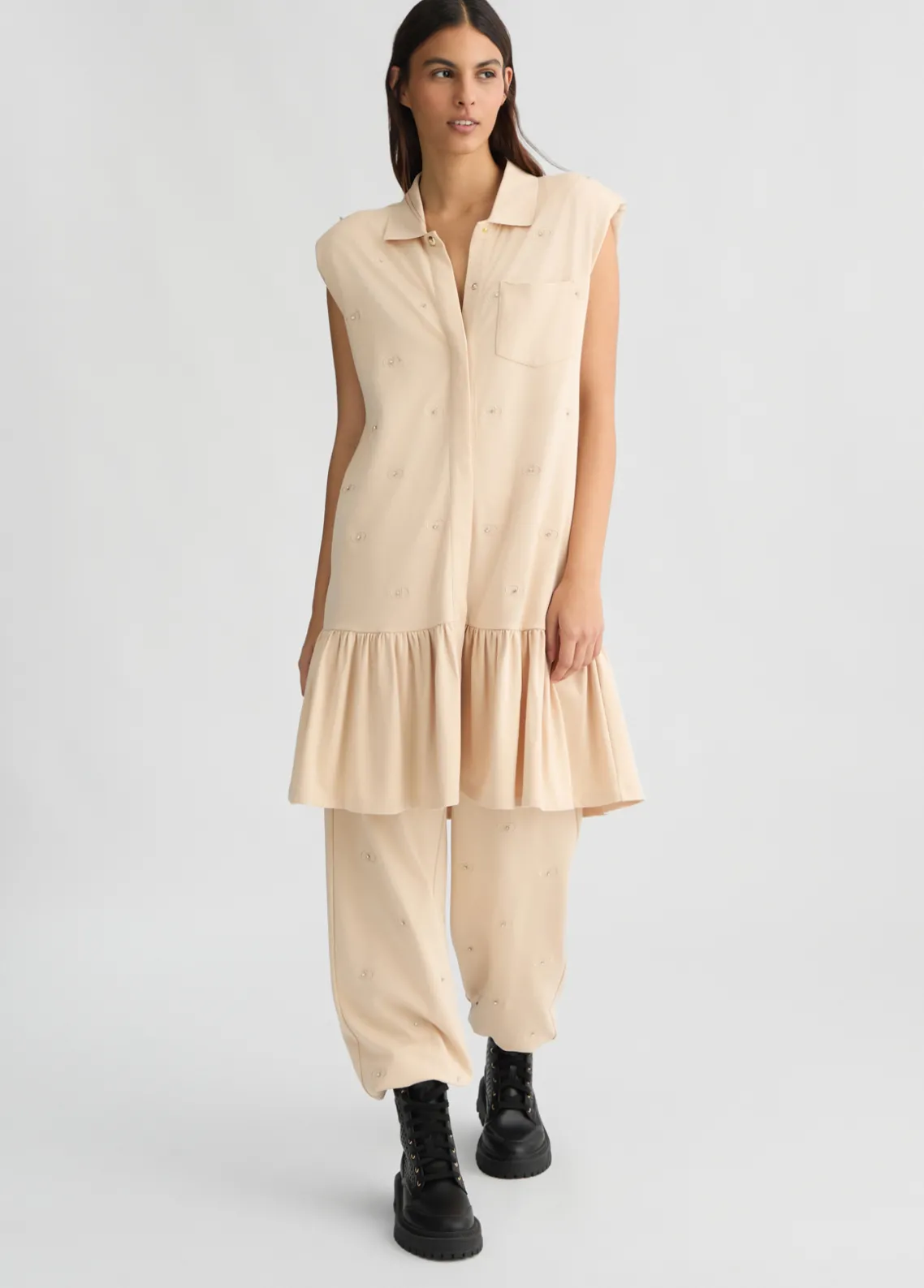 Liu Jo Vestido camisero con logotipo-Mujer Ropa Deportiva|Vestidos