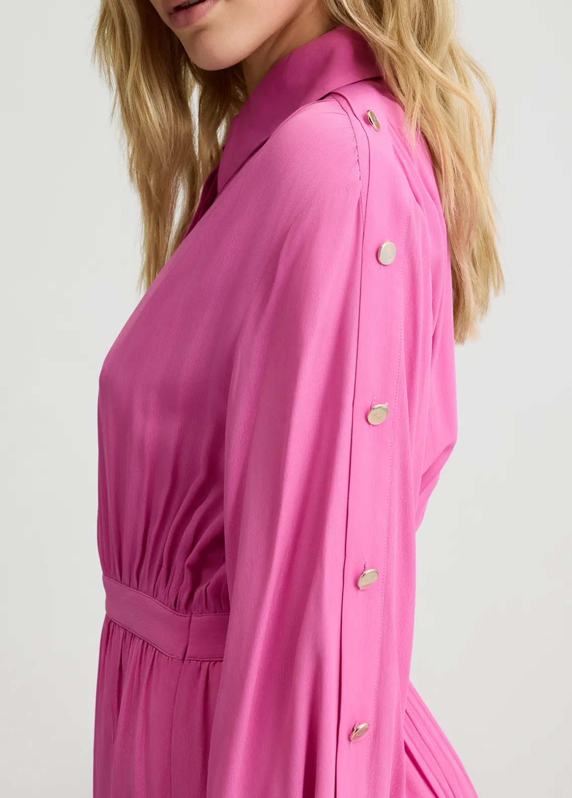 Liu Jo Vestido camisero de crepé de China-Mujer Vestidos