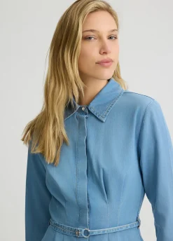 Liu Jo Vestido camisero de denim-Mujer Vestidos