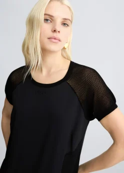 Liu Jo Vestido con inserciones de malla-Mujer Vestidos