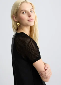 Liu Jo Vestido con inserciones de malla-Mujer Vestidos
