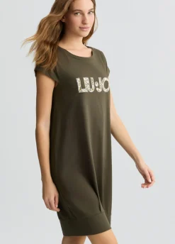 Liu Jo Vestido con logotipo y strass-Mujer Moda Baño|Vestidos
