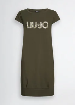 Liu Jo Vestido con logotipo y strass-Mujer Moda Baño|Vestidos