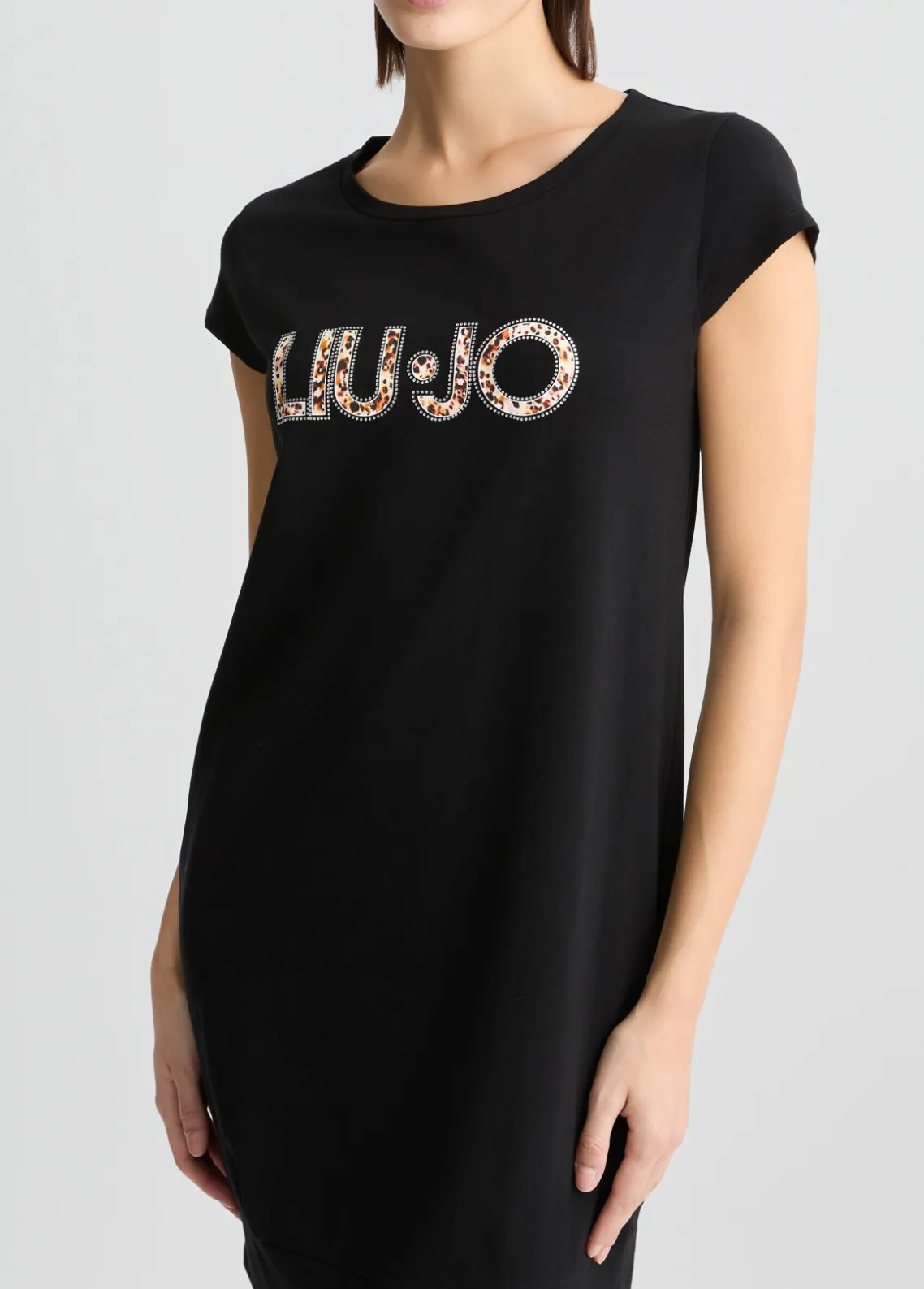Liu Jo Vestido con logotipo y strass-Mujer Moda Baño|Vestidos
