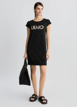 Liu Jo Vestido con logotipo y strass-Mujer Moda Baño|Vestidos