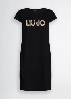 Liu Jo Vestido con logotipo y strass-Mujer Moda Baño|Vestidos