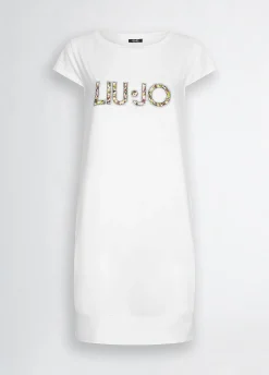 Liu Jo Vestido con logotipo y strass-Mujer Moda Baño|Vestidos