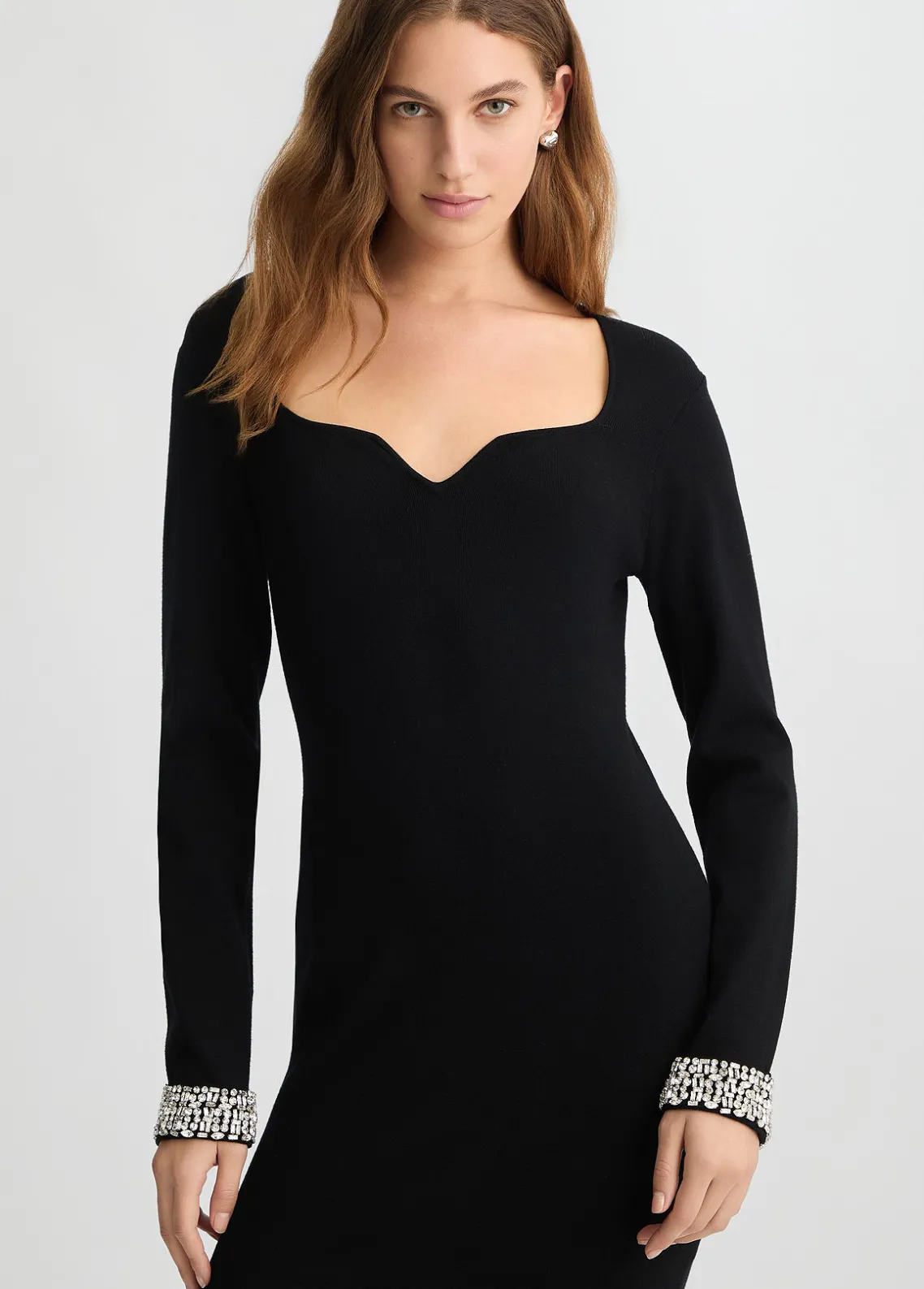 Liu Jo Vestido corto con bordado de joyas-Mujer Cárdigans Y Jerséis|Vestidos
