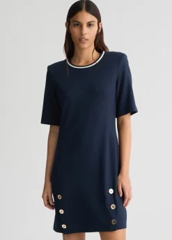 Liu Jo Vestido corto con botones-Mujer Ropa Deportiva|Vestidos