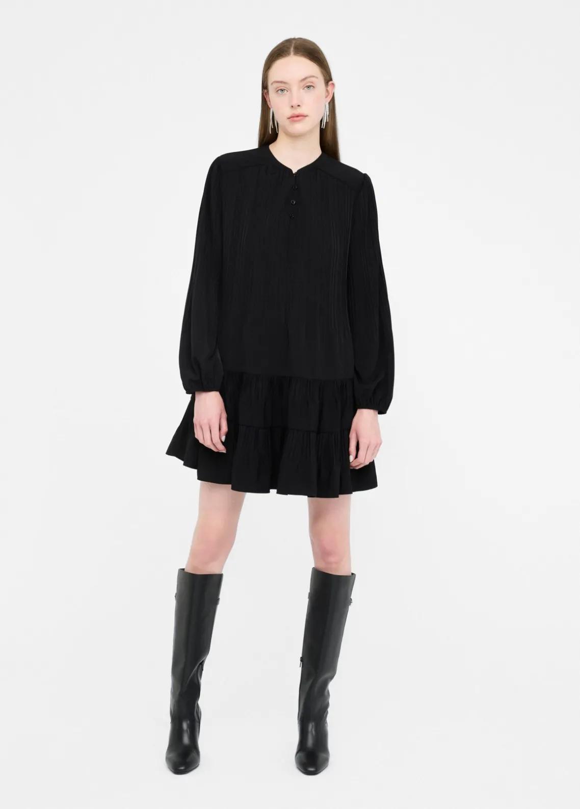 Liu Jo Vestido corto de crepé de China-Mujer Vestidos