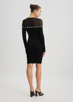 Liu Jo Vestido corto de punto-Mujer Ropa Deportiva|Cárdigans Y Jerséis
