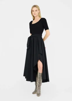Liu Jo Vestido corto de punto y popelina-Mujer Cárdigans Y Jerséis|Vestidos