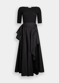 Liu Jo Vestido corto de punto y popelina-Mujer Cárdigans Y Jerséis|Vestidos