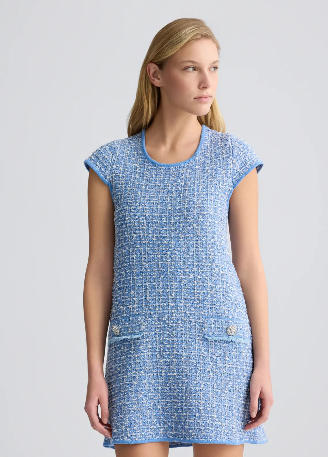 Liu Jo Vestido corto de tejido bouclé-Mujer Vestidos