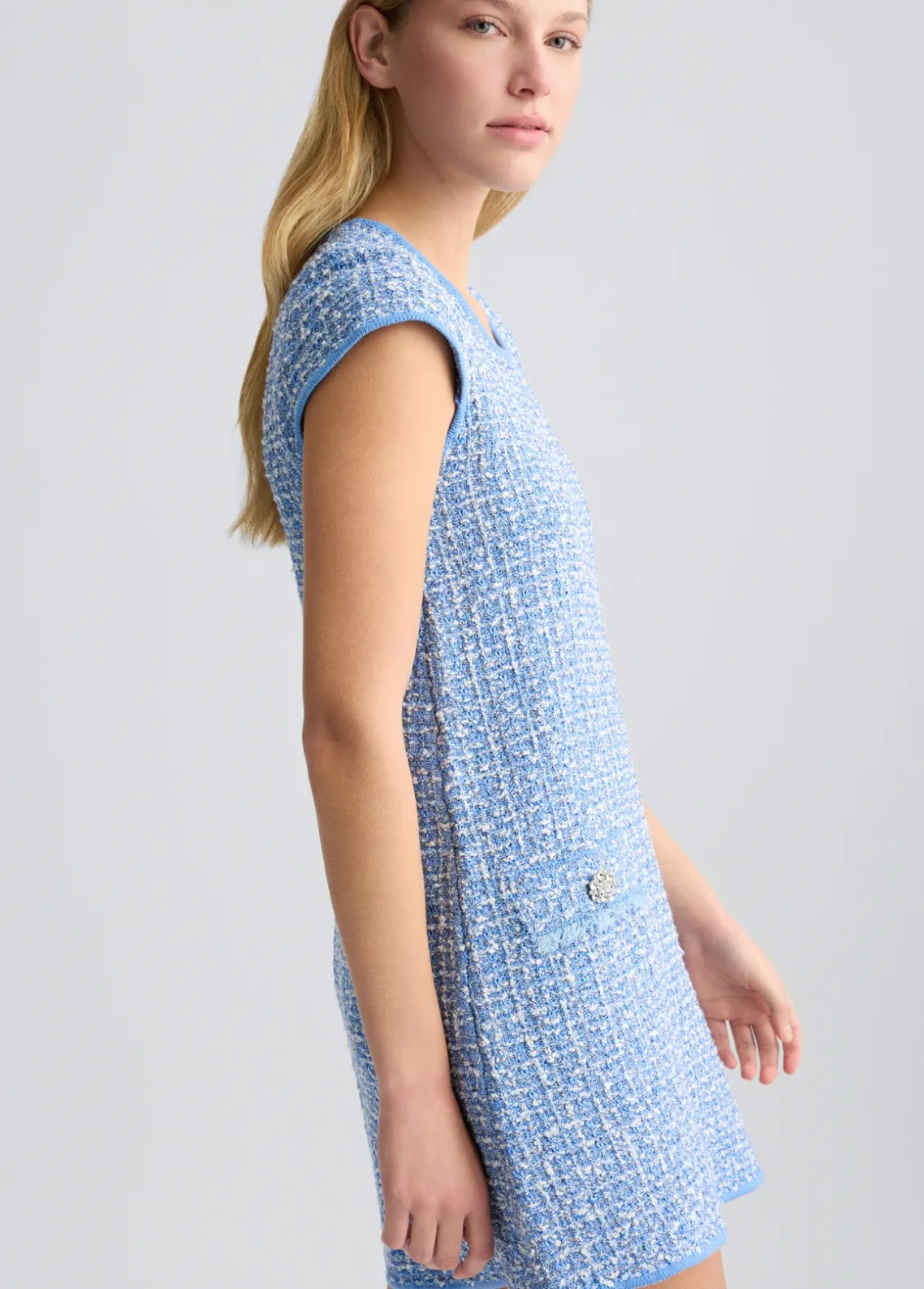 Liu Jo Vestido corto de tejido bouclé-Mujer Vestidos