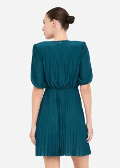 Liu Jo Vestido corto plisado elegante-Mujer Vestidos