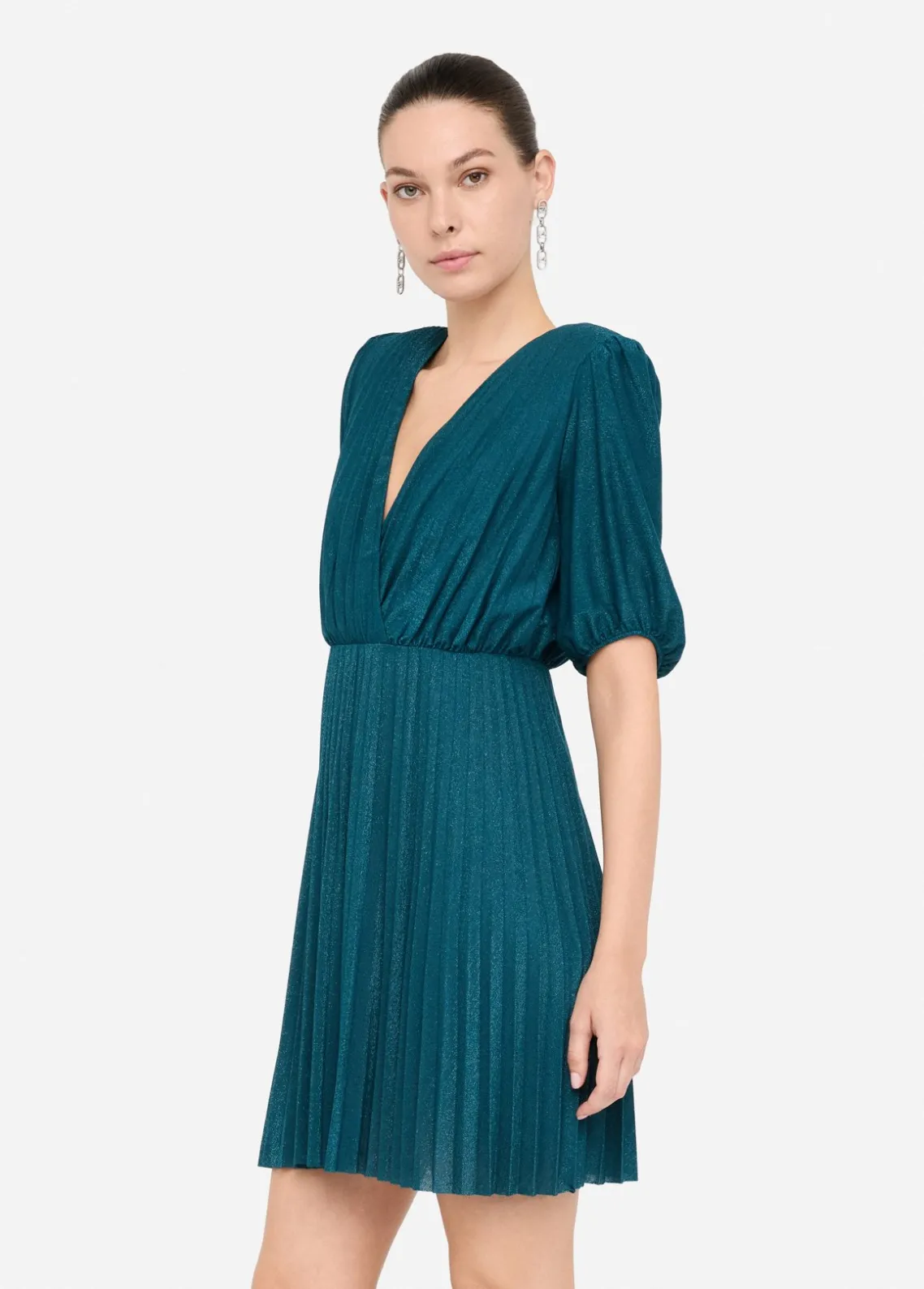 Liu Jo Vestido corto plisado elegante-Mujer Vestidos