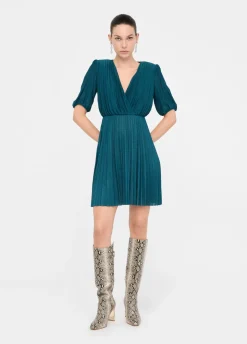 Liu Jo Vestido corto plisado elegante-Mujer Vestidos