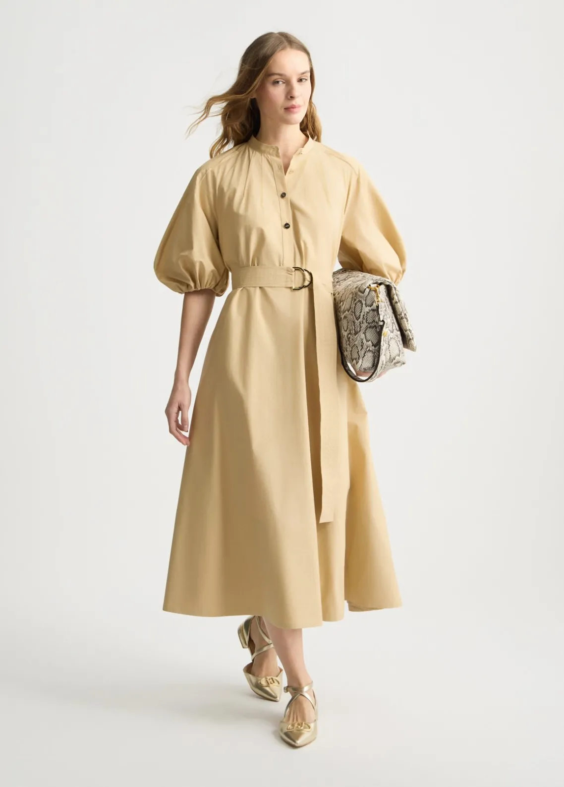 Liu Jo Vestido de algodón con cinturón-Mujer Vestidos