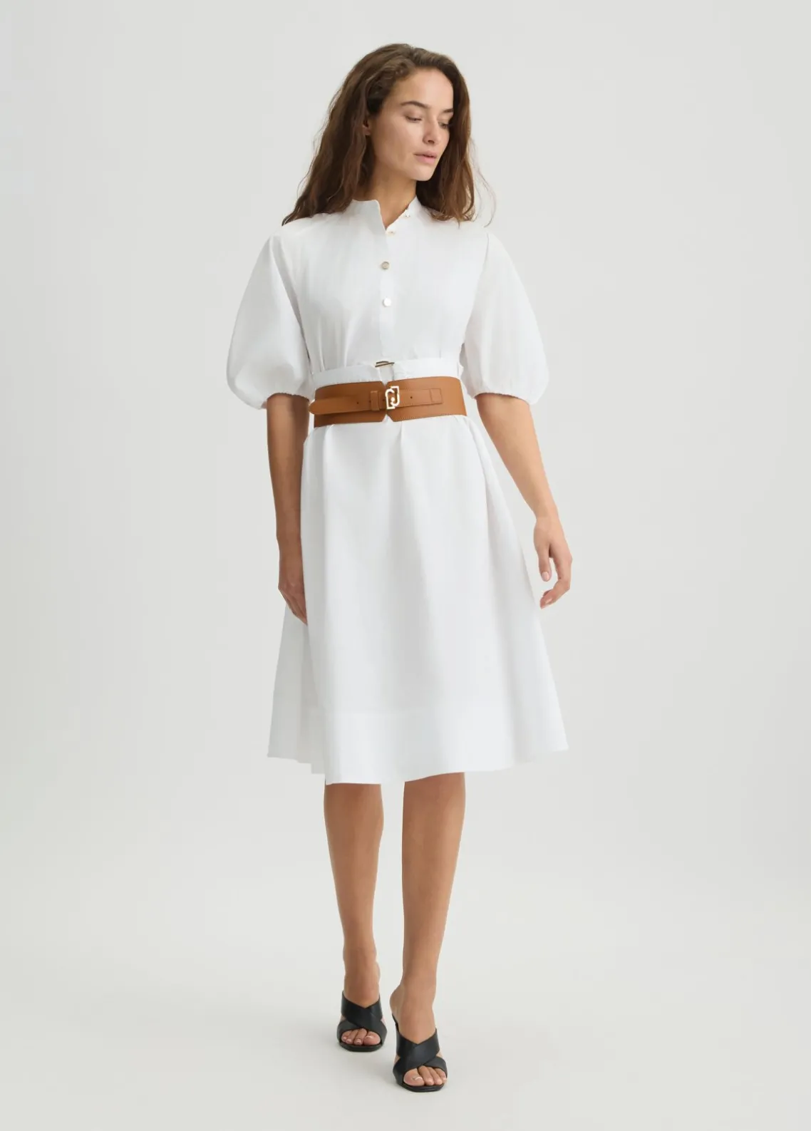 Liu Jo Vestido de algodón con cinturón-Mujer Vestidos