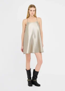 Liu Jo Vestido de crepé laminado-Mujer Vestidos